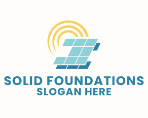 Solar Power Plant - Solar Energy Technology logo design