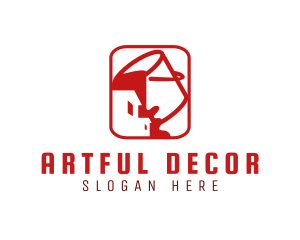 Decorate - House Paint Bucket logo design