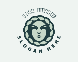 Heraldry - Green Regal Goddess logo design