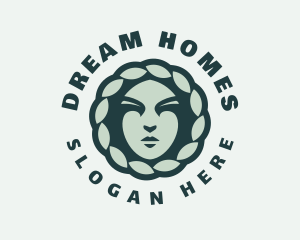 Woman - Green Regal Goddess logo design