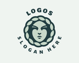 Kingdom - Green Regal Goddess logo design