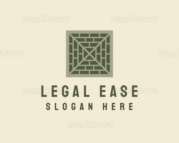 Brick Floor Pavement Logo