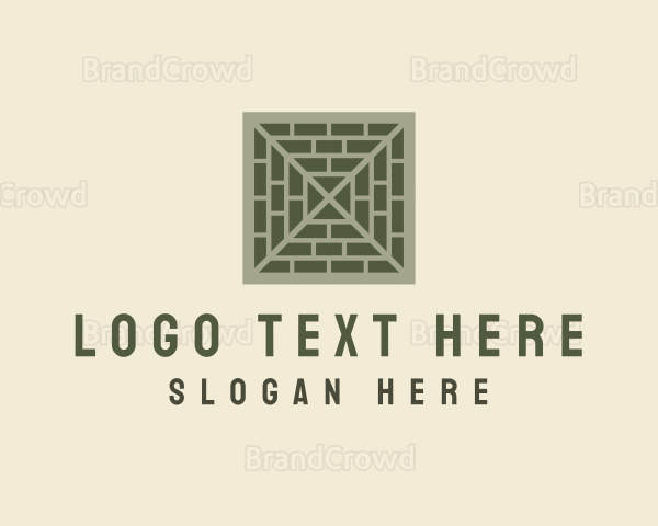 Brick Floor Pavement Logo