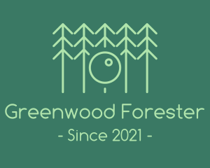 Forest Tree Lens logo design