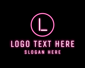 Light - Neon Club Bistro Pub logo design