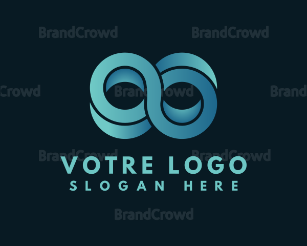 Blue 3D Loop Logo
