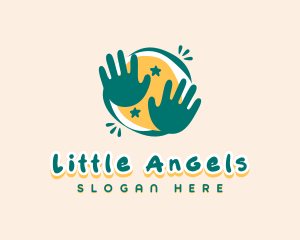 Artistic Children Hands logo design
