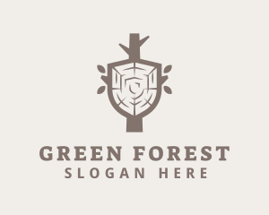 Wood Shield Carpenter logo design