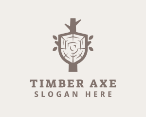 Wood Shield Carpenter logo design