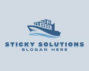 Transport Boat Ship Logo