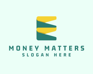 Letter E - Money Banking Letter E logo design