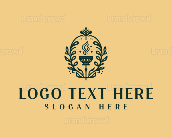 Restaurant Cuisine Wreath Logo