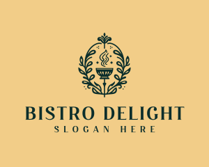 Restaurant Cuisine Wreath logo design