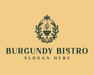 Restaurant Cuisine Wreath logo design