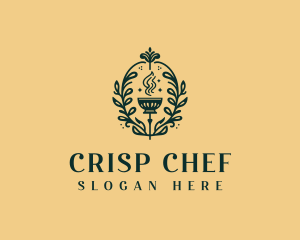 Restaurant Cuisine Wreath logo design