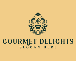 Restaurant Cuisine Wreath logo design