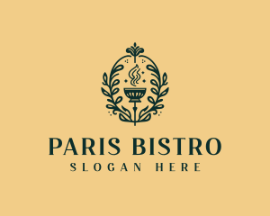 Restaurant Cuisine Wreath logo design