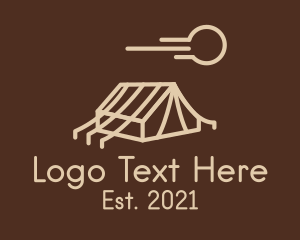 Campsite - Outdoor Camping Tent logo design