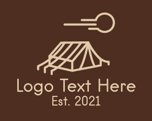 Camper - Outdoor Camping Tent logo design