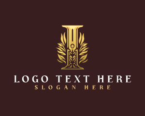 Monarch - Luxury Floral Letter I logo design