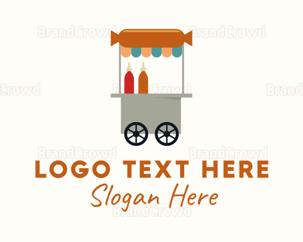 Sausage Food Cart Logo