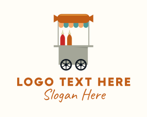 Hot Dog - Sausage Food Cart logo design