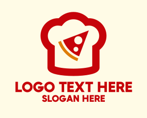 Pizza Shop - Pizza Slice Chef Hat logo design