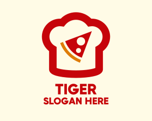 Pizza Slice Chef Hat Logo