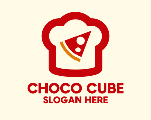 Pizza Shop - Pizza Slice Chef Hat logo design