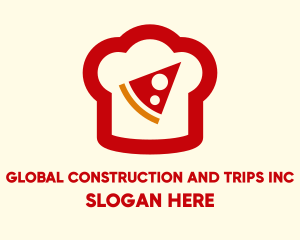 Pizzeria - Pizza Slice Chef Hat logo design