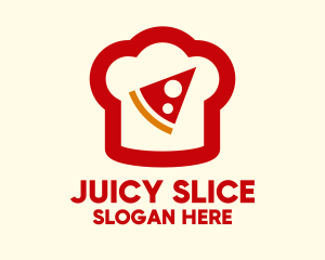 Pizza Slice Chef Hat logo design