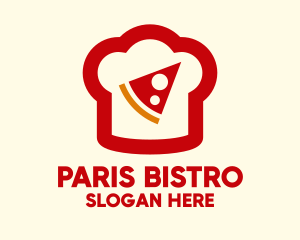 Pizza Slice Chef Hat logo design