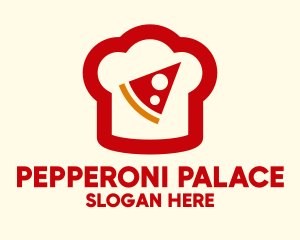 Pepperoni - Pizza Slice Chef Hat logo design