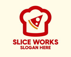 Slice - Pizza Slice Chef Hat logo design