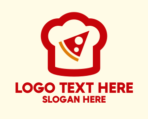 Slice - Pizza Slice Chef Hat logo design