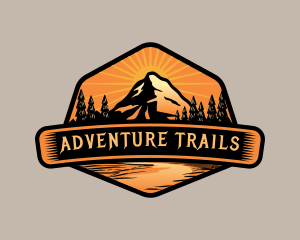 Mountain Peak Adventure Destination logo design