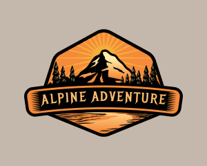 Mountain Peak Adventure Destination logo design