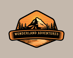 Mountain Peak Adventure Destination logo design