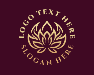 Golden Wellness Lotus  Logo