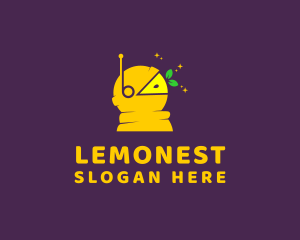 Lemonade - Astronaut Lemon Fruit logo design