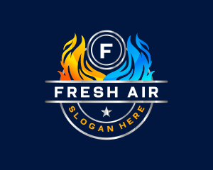 HVAC Fire Ice Airconditioning logo design