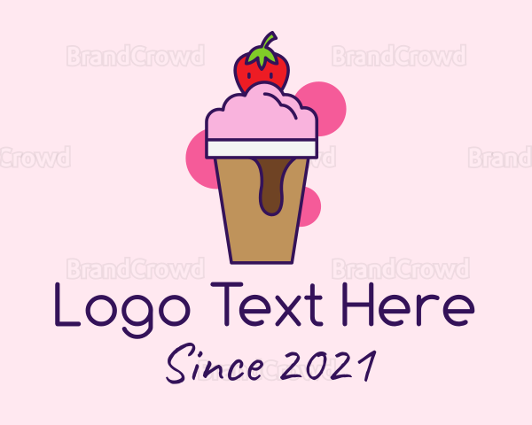 Strawberry Ice Cream Logo