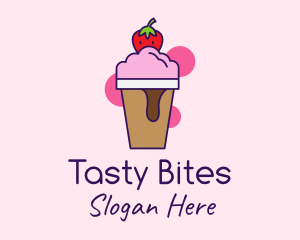 Strawberry Ice Cream Logo