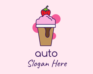 Strawberry Ice Cream Logo