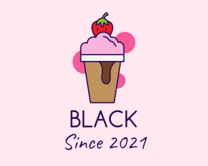 Snack - Strawberry Ice Cream logo design
