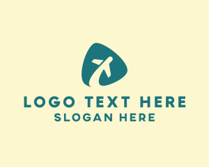 Travel Blog - Flying Travel Airplane logo design