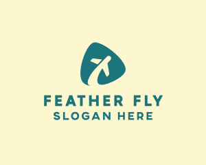 Flying Travel Airplane  logo design