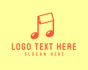 Music - Mobile Musical Note logo design