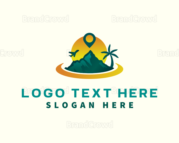 Island Vacation Travel Logo