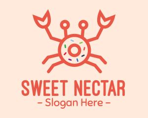 Orange Crab Donut logo design